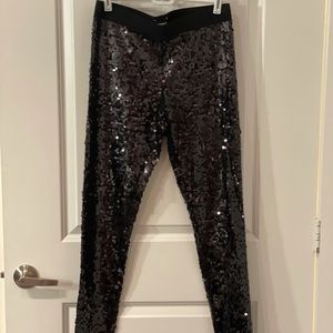 Express High Rise Sequin Leggings